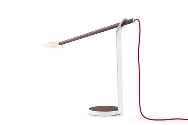 Koncept Gravy Desk Lamp Walnut Matte White Warm Light