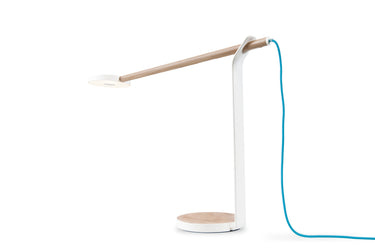 Koncept Gravy Desk Lamp White Oak Matte White Warm Light