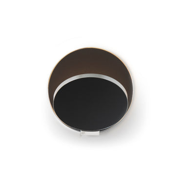 Koncept Gravy Wall Sconce Chrome Body Metallic Black Plates Hardwire