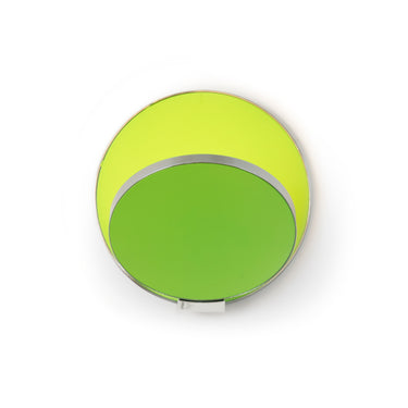 Koncept Gravy Wall Sconce Chrome Body Matte Green Plates Hardwire