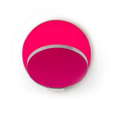 Koncept Gravy Wall Sconce Chrome Body Matte Hot Pink Plates Hardwire