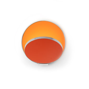 Koncept Gravy Wall Sconce Chrome Body Matte Orange Plates Plug-In