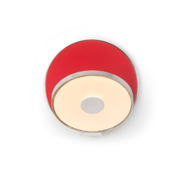 Koncept Gravy Wall Sconce Chrome Body Matte Red Plates Hardwire