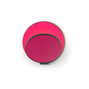 Koncept Gravy Wall Sconce Metallic Black Body Matte Hot Pink Plates Plug-In