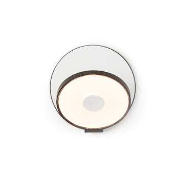 Koncept Gravy Wall Sconce Metallic Black Body Matte White Plates Plug-In