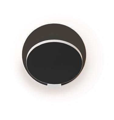 Koncept Gravy Wall Sconce Matte White Body Metallic Black Plates Hardwire