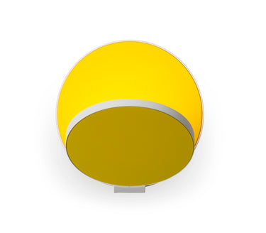Koncept Gravy Wall Sconce Matte White Body Matte Yellow Plates Hardwire