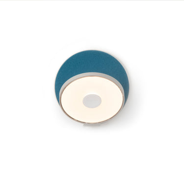 Koncept Gravy Wall Sconce Silver Body Azure Felt Plates Plug-In