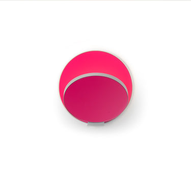 Koncept Gravy Wall Sconce Silver Body Matte Hot Pink Plates Plug-In