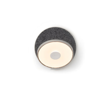 Koncept Gravy Wall Sconce Silver Body Oxford Felt Plates Plug-In