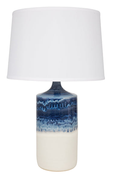 Decorated White Matte Scatchard 26" Stoneware Table Lamp – House of Troy studio photo