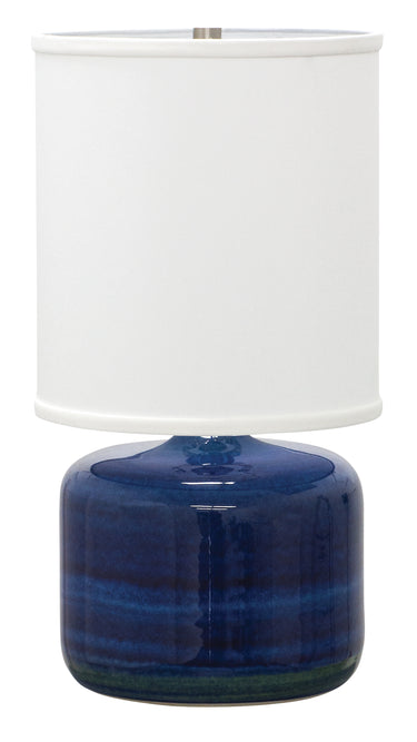 House of Troy Scatchard 19.5" Stoneware Table Lamps in Blue Gloss