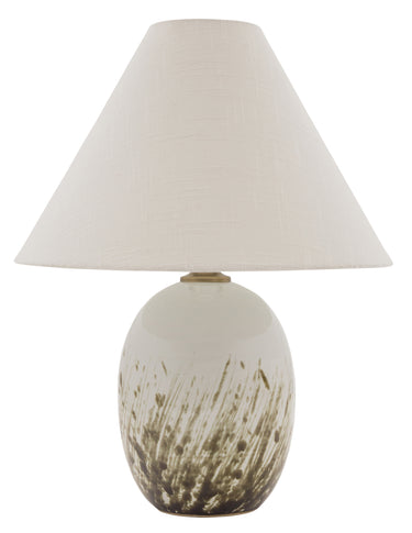 House of Troy Scatchard 22.5" Stoneware Table Lamps in Decorated White Gloss