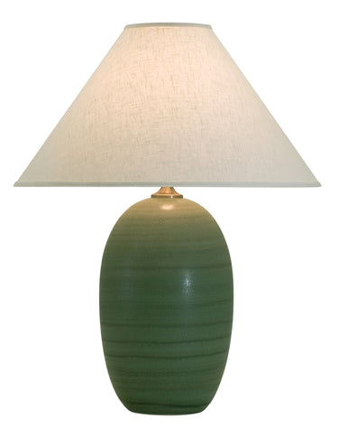 House of Troy Scatchard 28.5" Stoneware Table Lamps in Green Matte