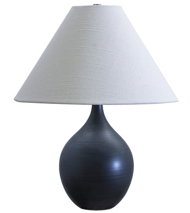 House of Troy Scatchard 19" Stoneware Accent Lamp in Black Matte