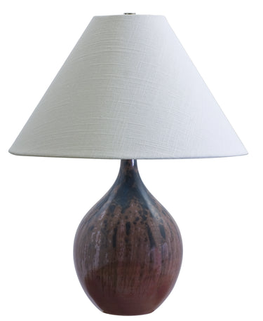 House of Troy Scatchard 19" Stoneware Accent Lamp in Decorated Red