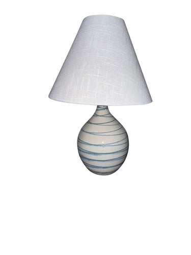 House of Troy Scatchard 19" Stoneware Accent Lamp in Emeral Wave