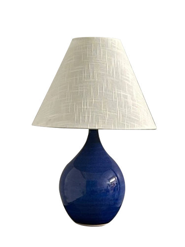 House of Troy Scatchard 19" Stoneware Accent Lamp in Imperial Blue