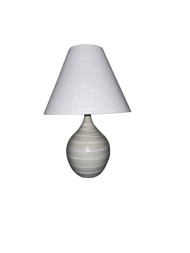 House of Troy Scatchard 19" Stoneware Accent Lamp in Natural Spiral