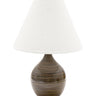 House of Troy Scatchard 19" Stoneware Accent Lamp in Scored Brown Gloss