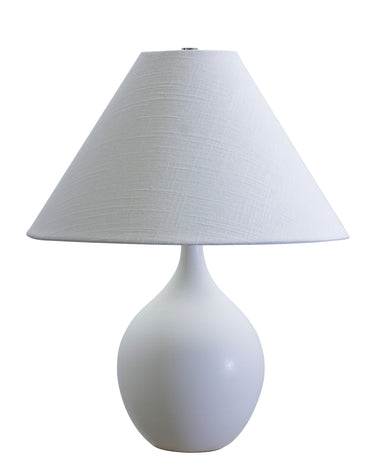 House of Troy Scatchard 19" Stoneware Accent Lamp in White Matte