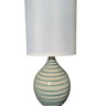 House of Troy Scatchard 20.5" Stoneware Table Lamps in Emerald Wave