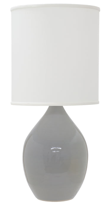 House of Troy Scatchard 20.5" Stoneware Table Lamps in Gray Gloss