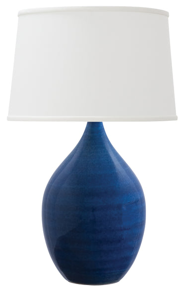 House of Troy Scatchard 18.5" Stoneware Table Lamps in Blue Gloss