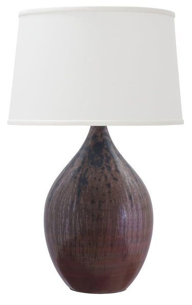 House of Troy Scatchard 18.5" Stoneware Table Lamps in Decorated Red