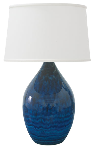 House of Troy Scatchard 18.5" Stoneware Table Lamps in Midnight Blue