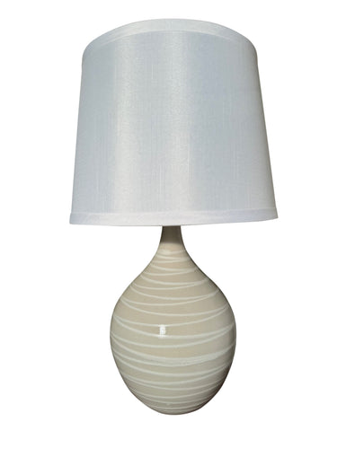 House of Troy Scatchard 18.5" Stoneware Table Lamps in Natural Spiral