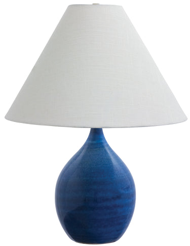 House of Troy Scatchard 22.5" Stoneware Table Lamps in Blue Gloss