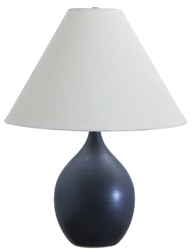 House of Troy Scatchard 22.5" Stoneware Table Lamps in Black Matte