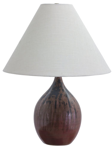 House of Troy Scatchard 22.5" Stoneware Table Lamps in Decorated Red