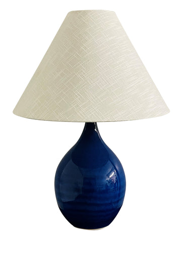 House of Troy Scatchard 22.5" Stoneware Accent Lamp in Imperial Blue