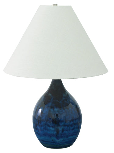 House of Troy Scatchard 22.5" Stoneware Table Lamps in Midnight Blue