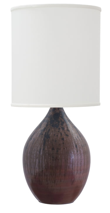 House of Troy Scatchard 24" Stoneware Table Lamps in Decorated Red