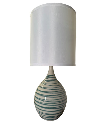 House of Troy Scatchard 24" Stoneware Table Lamps in Emerald Wave