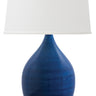 House of Troy Scatchard 21" Stoneware Table Lamps in Blue Gloss