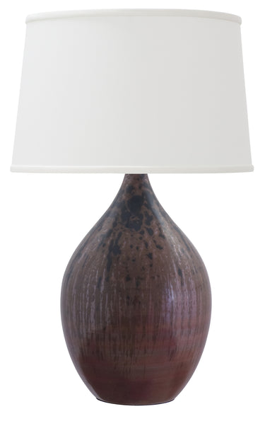 House of Troy Scatchard 21" Stoneware Table Lamps in Decorated Red