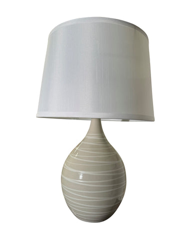 House of Troy Scatchard 21" Stoneware Table Lamps in Natural Spiral