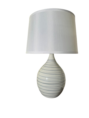 House of Troy Scatchard 21" Stoneware Table Lamps in Pearl Blue