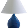 House of Troy Scatchard 28" Stoneware Table Lamps in Blue Gloss