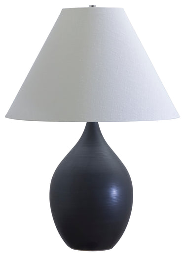 House of Troy Scatchard 28" Stoneware Table Lamps in Black Matte