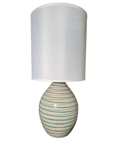 House of Troy Scatchard 30" Stoneware Table Lamps in Emerald Wave