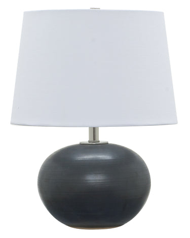 House of Troy Scatchard 17" Stoneware Table Lamps in Black Matte