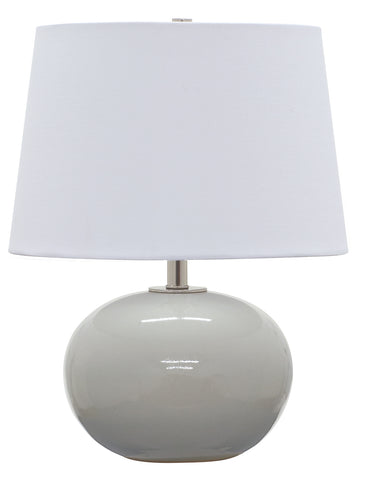House of Troy Scatchard 17" Stoneware Table Lamps in Gray Gloss