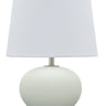 White Matte Scatchard 17" Stoneware Table Lamp – House of Troy studio photo