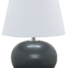 House of Troy Scatchard 22" Stoneware Table Lamps in Black Matte