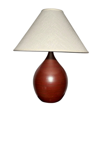 House of Troy Scatchard 27" Stoneware Table Lamps in Iron Red